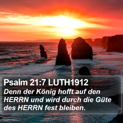 Psalm 21:7 LUTH1912 Bible Verse Image