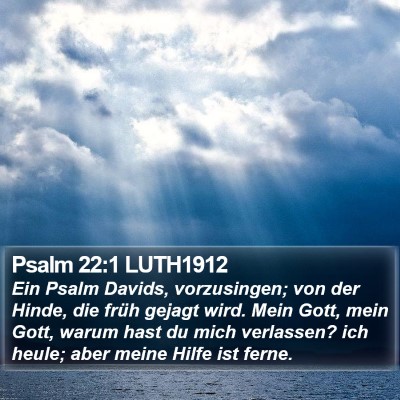Psalm 22:1 LUTH1912 Bible Verse Image