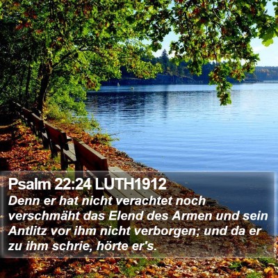 Psalm 22:24 LUTH1912 Bible Verse Image