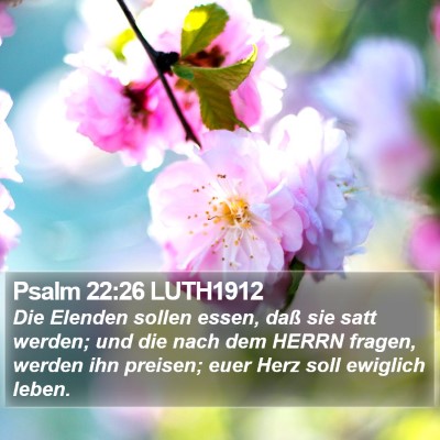 Psalm 22:26 LUTH1912 Bible Verse Image