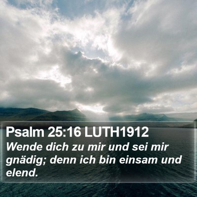 Psalm 25:16 LUTH1912 Bible Verse Image