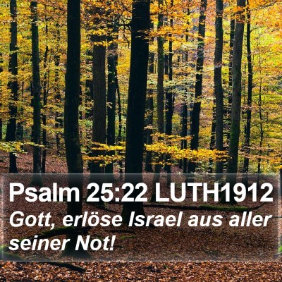 Psalm 25:22 LUTH1912 Bible Verse Image
