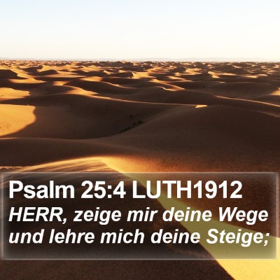 Psalm 25:4 LUTH1912 Bible Verse Image