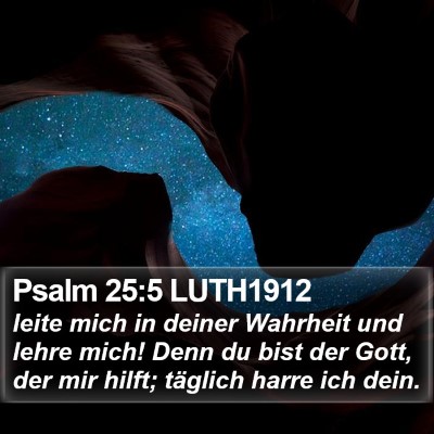 Psalm 25:5 LUTH1912 Bible Verse Image
