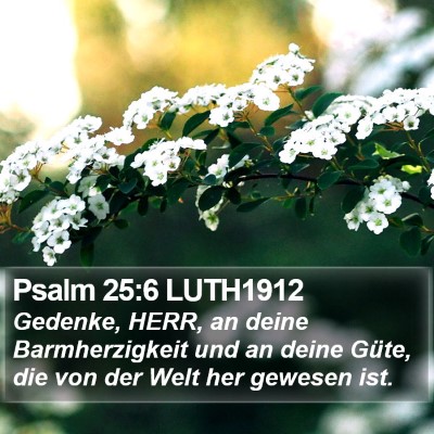 Psalm 25:6 LUTH1912 Bible Verse Image