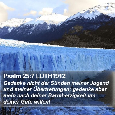 Psalm 25:7 LUTH1912 Bible Verse Image