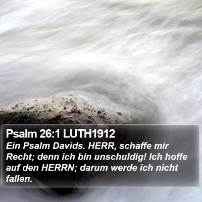 Psalm 26:1 LUTH1912 Bible Verse Image