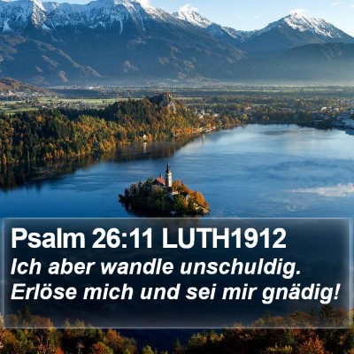 Psalm 26:11 LUTH1912 Bible Verse Image