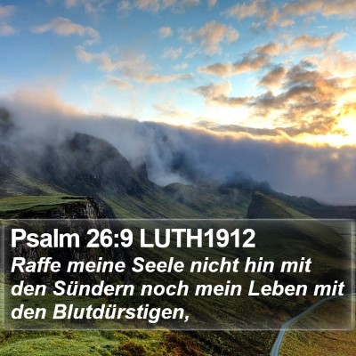 Psalm 26:9 LUTH1912 Bible Verse Image