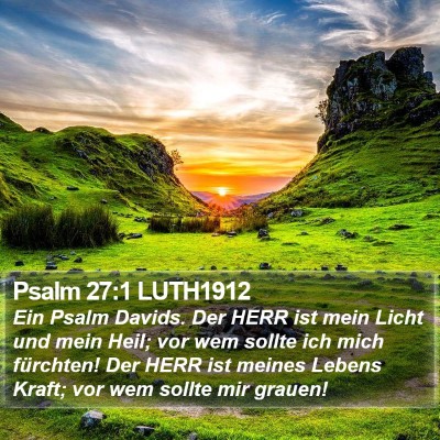 Psalm 27:1 LUTH1912 Bible Verse Image