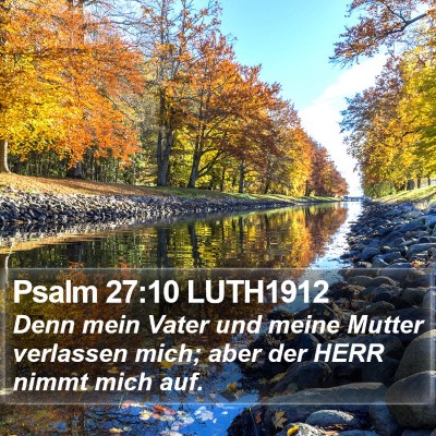 Psalm 27:10 LUTH1912 Bible Verse Image