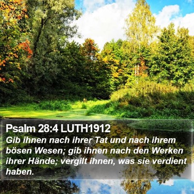 Psalm 28:4 LUTH1912 Bible Verse Image
