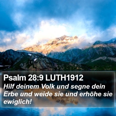 Psalm 28:9 LUTH1912 Bible Verse Image
