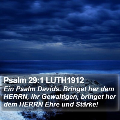 Psalm 29:1 LUTH1912 Bible Verse Image