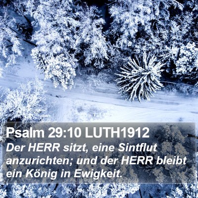 Psalm 29:10 LUTH1912 Bible Verse Image
