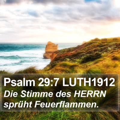 Psalm 29:7 LUTH1912 Bible Verse Image