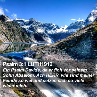 Psalm 3:1 LUTH1912 Bible Verse Image