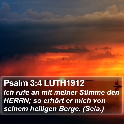 Psalm 3:4 LUTH1912 Bible Verse Image