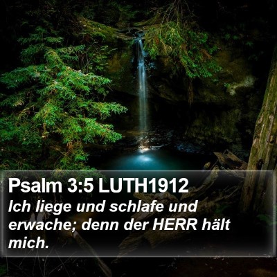 Psalm 3:5 LUTH1912 Bible Verse Image