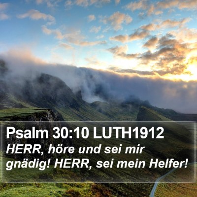 Psalm 30:10 LUTH1912 Bible Verse Image