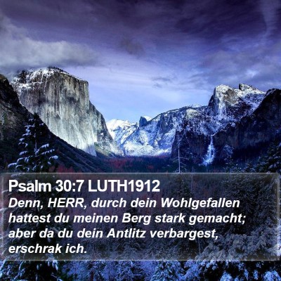 Psalm 30:7 LUTH1912 Bible Verse Image