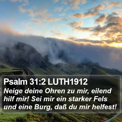 Psalm 31:2 LUTH1912 Bible Verse Image