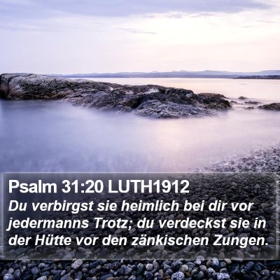 Psalm 31:20 LUTH1912 Bible Verse Image
