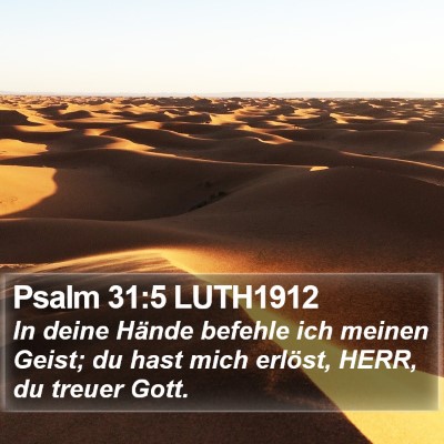 Psalm 31:5 LUTH1912 Bible Verse Image