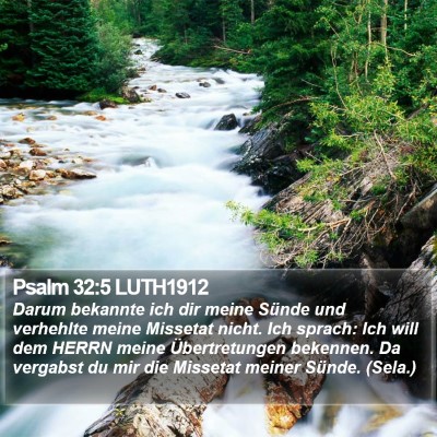 Psalm 32:5 LUTH1912 Bible Verse Image
