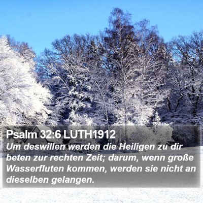 Psalm 32:6 LUTH1912 Bible Verse Image
