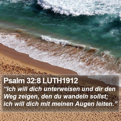 Psalm 32:8 LUTH1912 Bible Verse Image