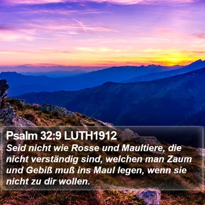 Psalm 32:9 LUTH1912 Bible Verse Image