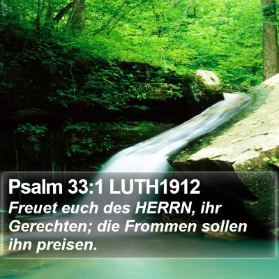 Psalm 33:1 LUTH1912 Bible Verse Image