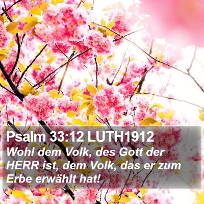 Psalm 33:12 LUTH1912 Bible Verse Image