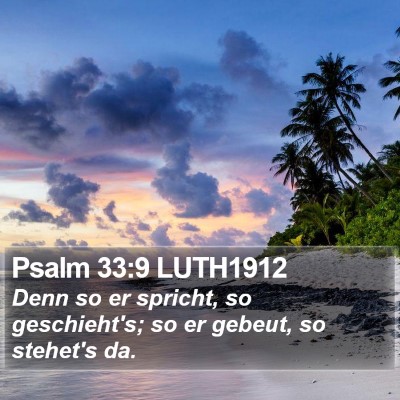 Psalm 33:9 LUTH1912 Bible Verse Image