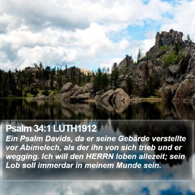 Psalm 34:1 LUTH1912 Bible Verse Image