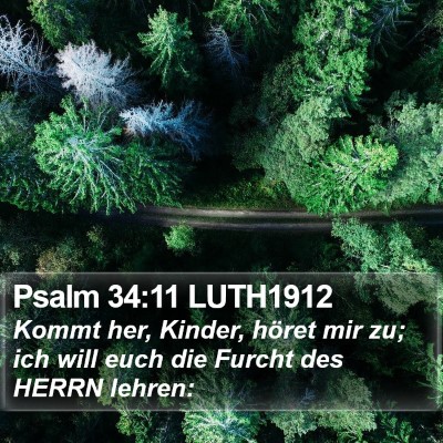 Psalm 34:11 LUTH1912 Bible Verse Image
