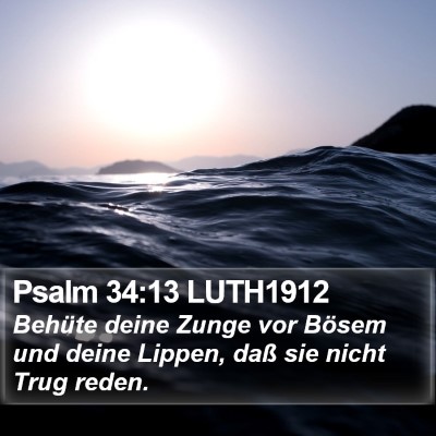 Psalm 34:13 LUTH1912 Bible Verse Image