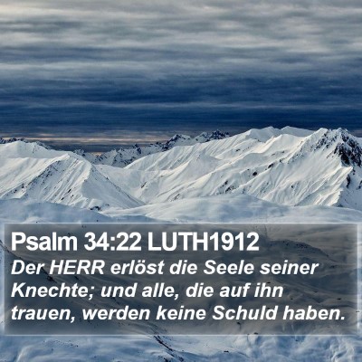 Psalm 34:22 LUTH1912 Bible Verse Image