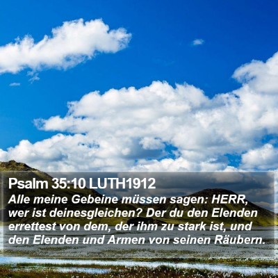 Psalm 35:10 LUTH1912 Bible Verse Image