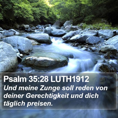 Psalm 35:28 LUTH1912 Bible Verse Image