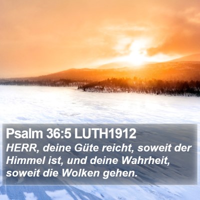 Psalm 36:5 LUTH1912 Bible Verse Image
