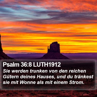 Psalm 36:8 LUTH1912 Bible Verse Image