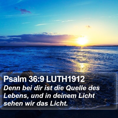 Psalm 36:9 LUTH1912 Bible Verse Image