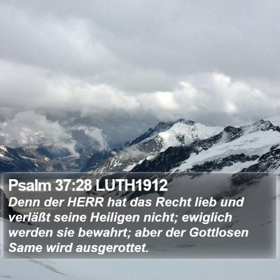 Psalm 37:28 LUTH1912 Bible Verse Image