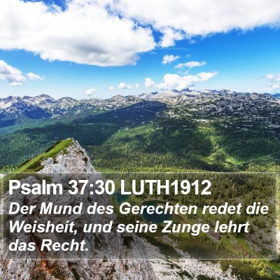 Psalm 37:30 LUTH1912 Bible Verse Image