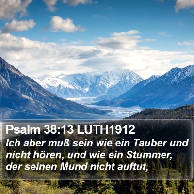 Psalm 38:13 LUTH1912 Bible Verse Image