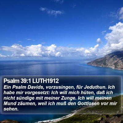 Psalm 39:1 LUTH1912 Bible Verse Image
