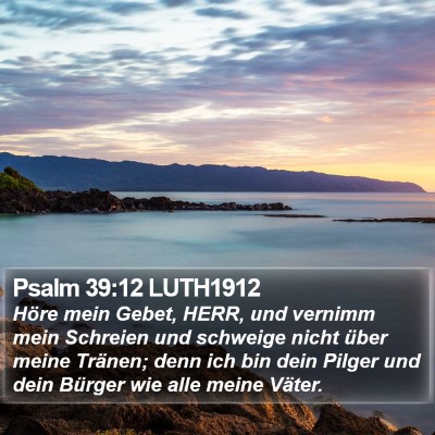 Psalm 39:12 LUTH1912 Bible Verse Image