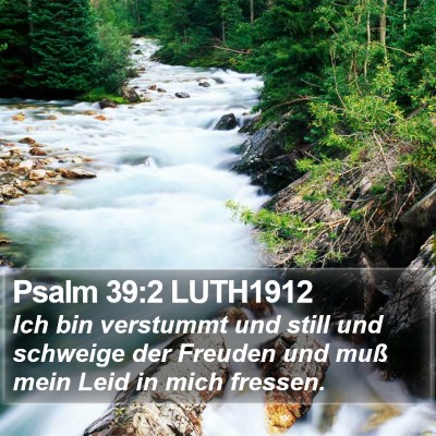 Psalm 39:2 LUTH1912 Bible Verse Image